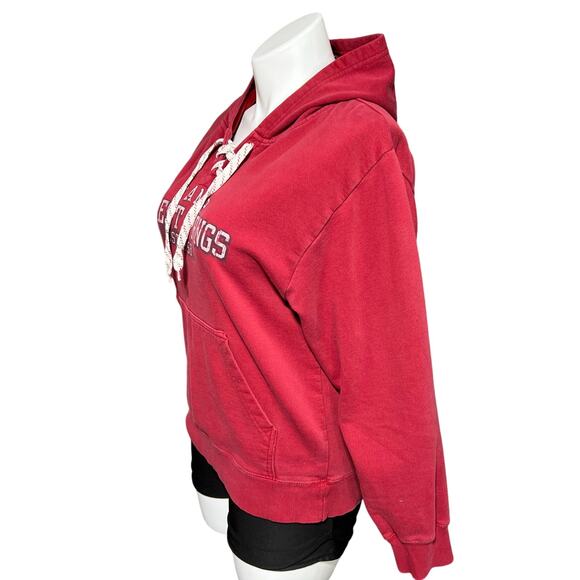 Artisans Womens Hoodie Hooded Pullover Sweatshirt Camp Forest Springs Red Medium - Picture 3 of 9